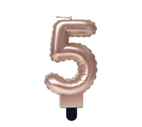 Paper Dreams Candle 5 Foil Balloon Rose Gold | 7cm Paper Dreams Candle 5 Foil Balloon Rose Gold | 7cm