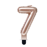 Paper Dreams Candle 7 Foil Balloon Rose Gold | 7cm Paper Dreams Candle 7 Foil Balloon Rose Gold | 7cm