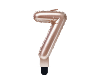 Paper Dreams Kerze 7 Folienballon Roségold | 7cm