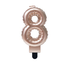Paper Dreams Candle 8 Foil Balloon Rose Gold | 7cm Paper Dreams Candle 8 Foil Balloon Rose Gold | 7cm