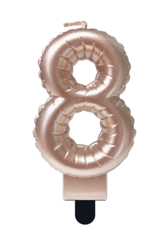 Paper Dreams Candle 8 Foil Balloon Rose Gold | 7cm