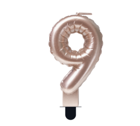 Paper Dreams Kerze 9 Foil Ballon Rose Gold | 7cm