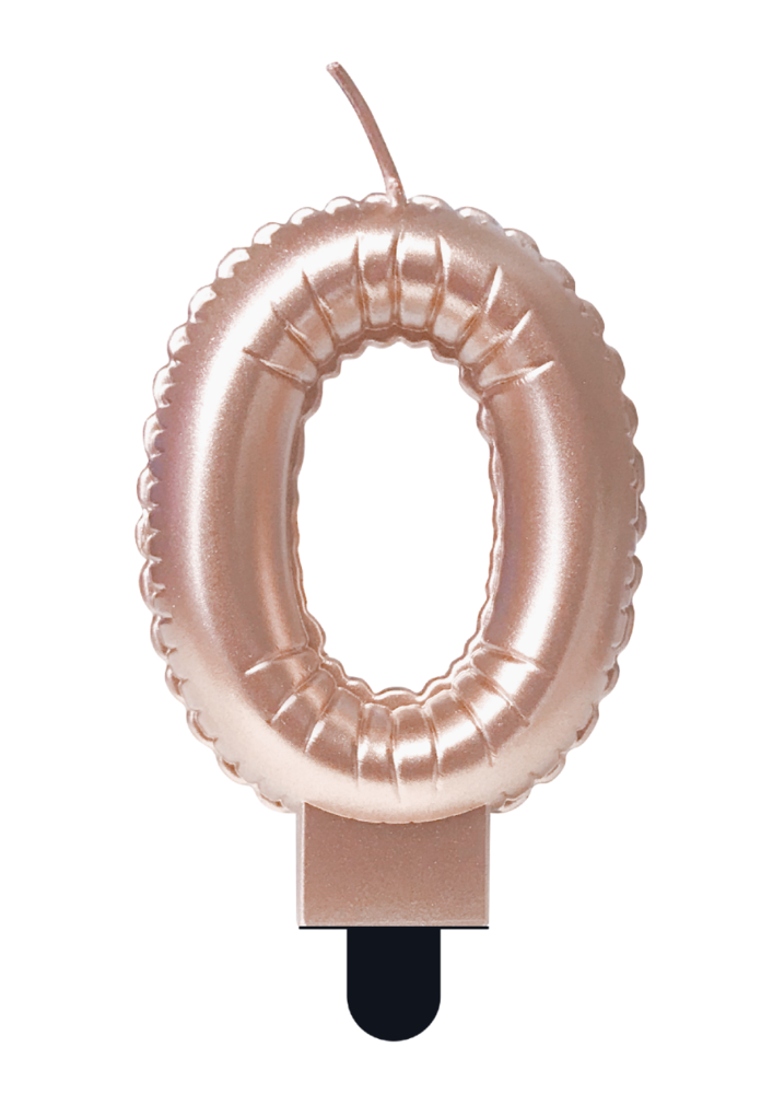 Paper Dreams Candle 0 Foil Balloon Rose Gold | 7cm