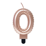 Paper Dreams Kerze 0 Folienballon Rosengold | 7cm Paper Dreams Kerze 0 Folienballon Rosengold | 7cm