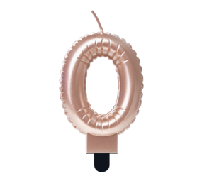 Paper Dreams Bougie 0 Feuille Ballon Rose Gold | 7cm Paper Dreams Bougie 0 Feuille Ballon Rose Gold | 7cm