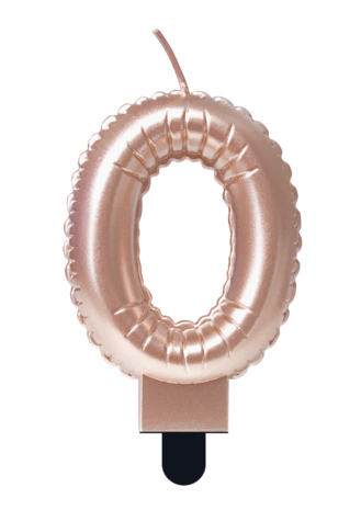 Paper Dreams Candle 0 Foil Balloon Rose Gold | 7cm