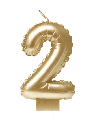 Paper Dreams Candle 2 Foil Balloon Gold | 7cm Paper Dreams Candle 2 Foil Balloon Gold | 7cm