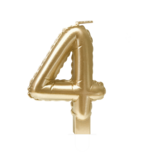 Paper Dreams Candle 4 Foil Balloon Gold | 7cm Paper Dreams Candle 4 Foil Balloon Gold | 7cm