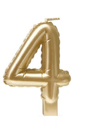 Paper Dreams Candle 4 Foil Balloon Gold | 7cm