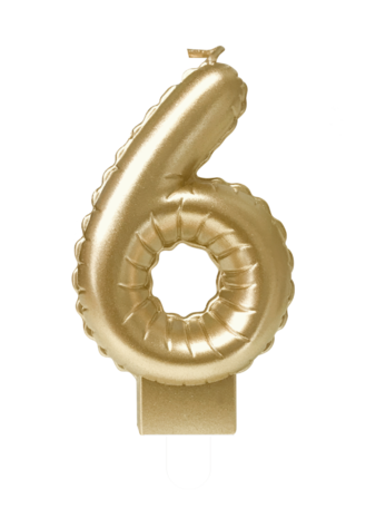 Paper Dreams Bougie 6 Feuille d'or Ballon | 7cm Paper Dreams Bougie 6 Feuille d'or Ballon | 7cm