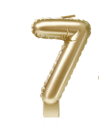 Paper Dreams Bougie 7 Feuille d'or Ballon | 7cm Paper Dreams Bougie 7 Feuille d'or Ballon | 7cm