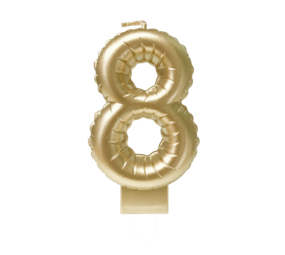 Paper Dreams Candle 8 foil balloon gold | 7cm Paper Dreams Candle 8 foil balloon gold | 7cm