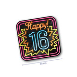 Paper Dreams Neon deurborden Happy 16 | 50cm Paper Dreams Neon deurborden Happy 16 | 50cm