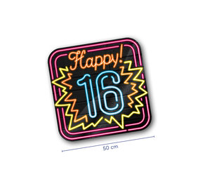 Paper Dreams Porte-porte Neon Happy 16 | 50cm Paper Dreams Porte-porte Neon Happy 16 | 50cm