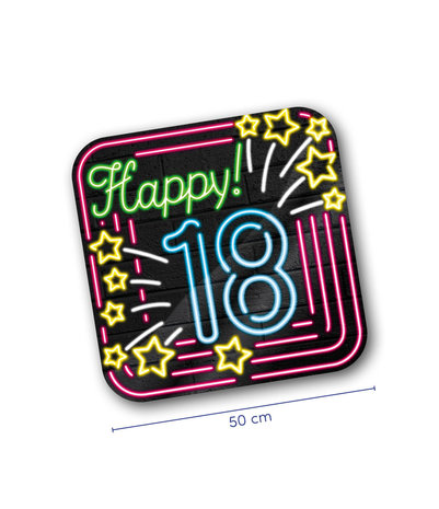 Paper Dreams Porte-porte Neon Happy 18 | 50cm