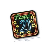 Paper Dreams NEON door signs Happy 21 | 50cm Paper Dreams NEON door signs Happy 21 | 50cm