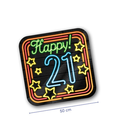 Paper Dreams Porte-porte Neon Happy 21 | 50cm