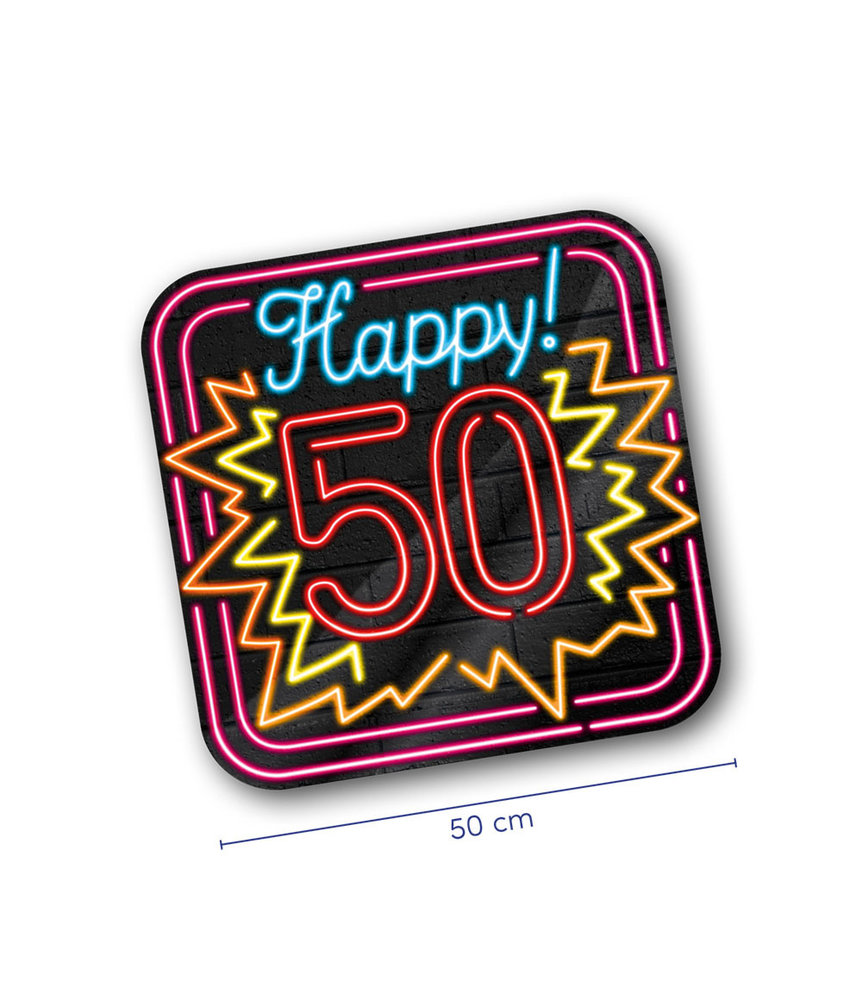 Paper Dreams Boutons de porte au néon heureux 50 | 50cm Paper Dreams Boutons de porte au néon heureux 50 | 50cm