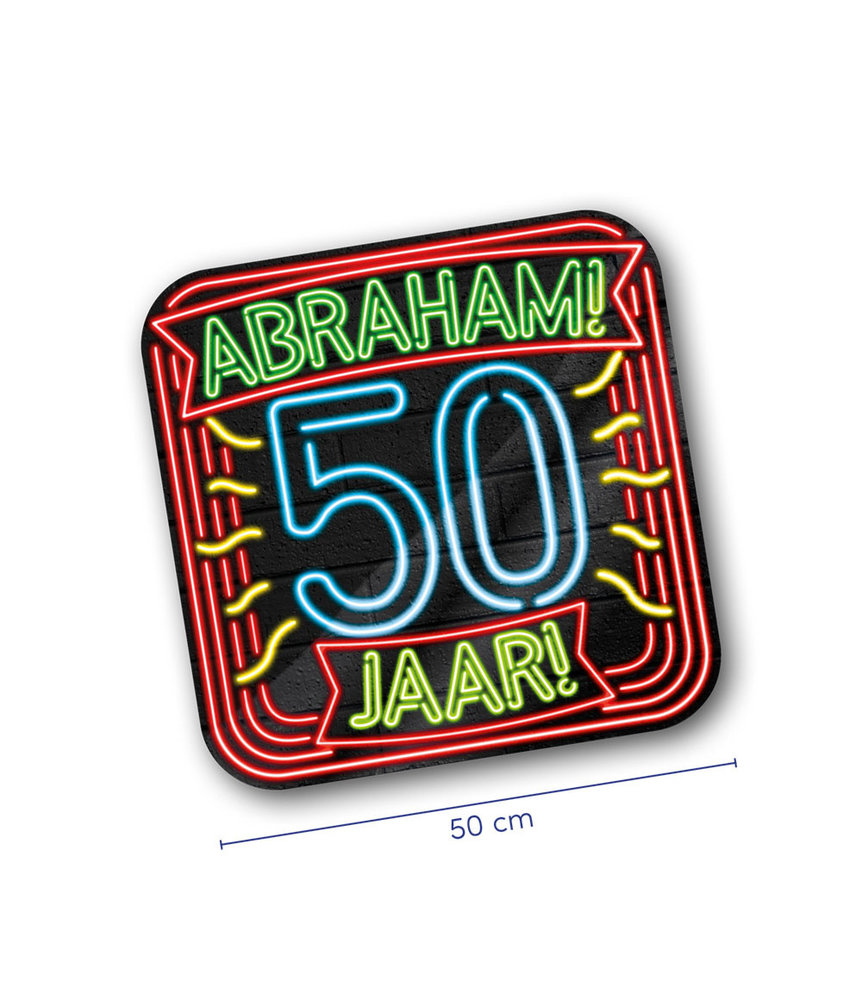 Paper Dreams Neon deurborden Abraham | 50cm Paper Dreams Neon deurborden Abraham | 50cm