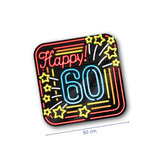 Paper Dreams NEON door signs Happy 60 | 50cm Paper Dreams NEON door signs Happy 60 | 50cm