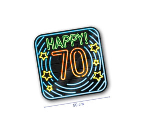 Paper Dreams Neon -Türschilder glücklich 70 | 50 cm Paper Dreams Neon -Türschilder glücklich 70 | 50 cm