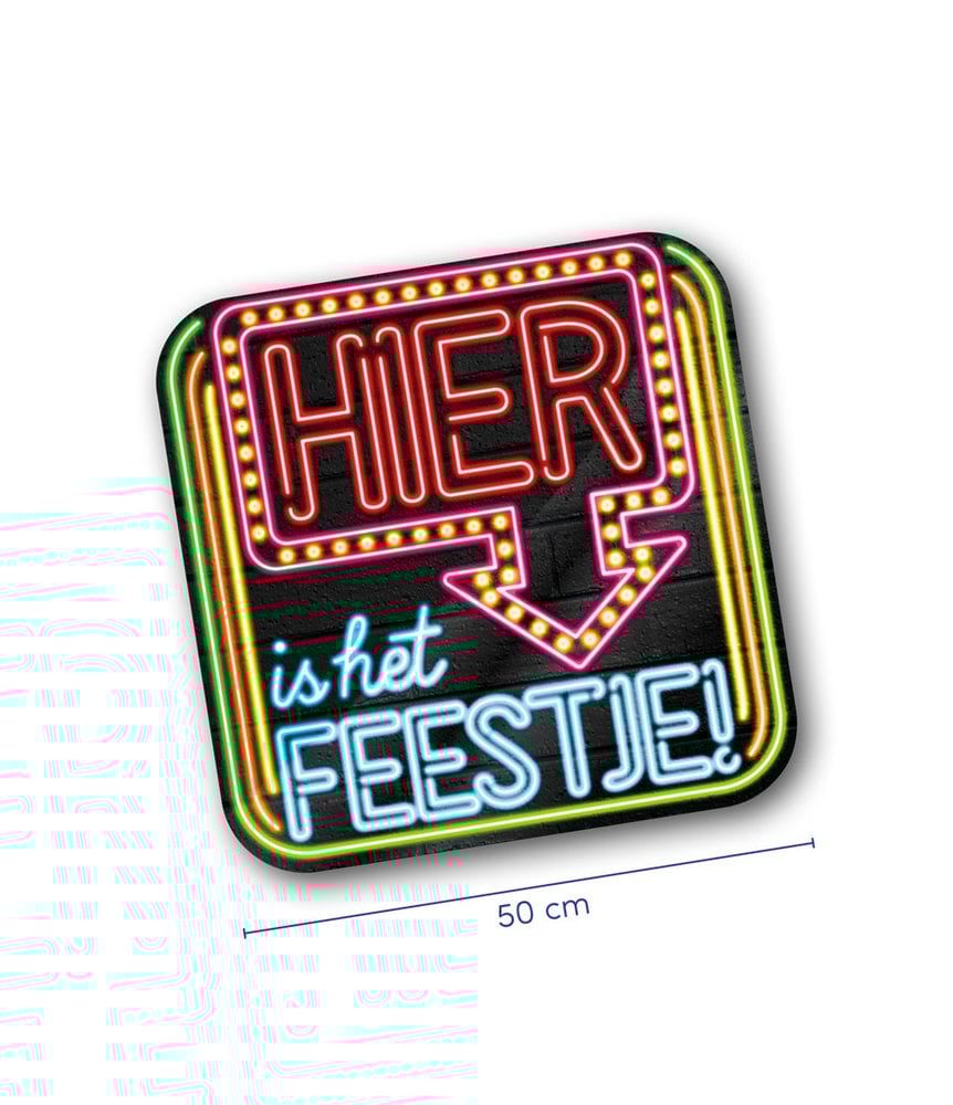 Paper Dreams NEON door signs Here is the party | 50cm Paper Dreams NEON door signs Here is the party | 50cm