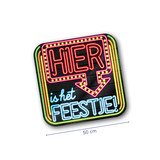 Paper Dreams NEON door signs Here is the party | 50cm Paper Dreams NEON door signs Here is the party | 50cm