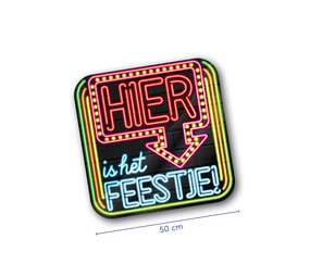 Paper Dreams NEON door signs Here is the party | 50cm Paper Dreams NEON door signs Here is the party | 50cm