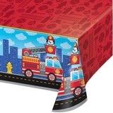 Creative Converting Tafelkleed brandweer plastic | 137X259cm Creative Converting Tafelkleed brandweer plastic | 137X259cm