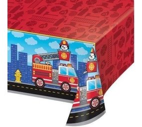 Creative Converting Tafelkleed brandweer plastic | 137X259cm Creative Converting Tafelkleed brandweer plastic | 137X259cm