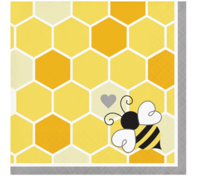 Creative Converting Serviettes de table Bee 24x24cm | 16 pièces Creative Converting Serviettes de table Bee 24x24cm | 16 pièces