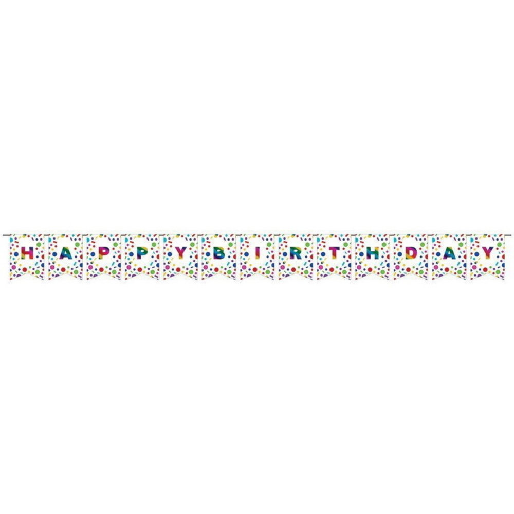 Creative Converting Letterslinger regenboog Happy Birthday | 2.74x20cm Creative Converting Letterslinger regenboog Happy Birthday | 2.74x20cm