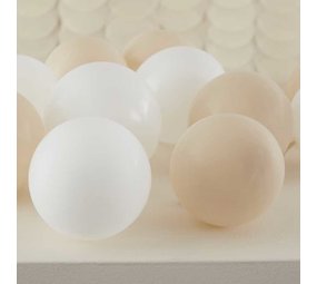 Ginger Ray Nude en Witte Ballonnen 12cm | per set van 40 stuks Ginger Ray Nude en Witte Ballonnen 12cm | per set van 40 stuks