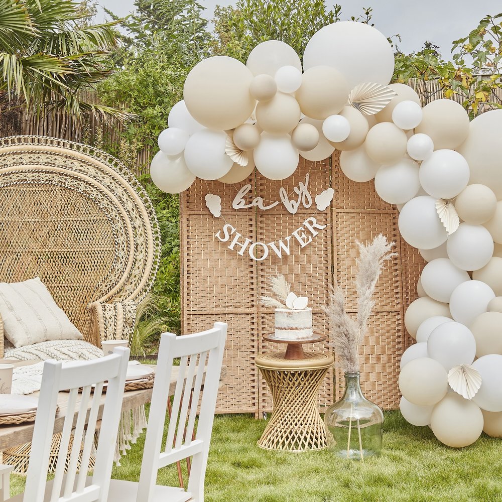 Ginger Ray Nude en Witte Ballonnen 12cm | per set van 40 stuks Ginger Ray Nude en Witte Ballonnen 12cm | per set van 40 stuks