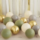 Ginger Ray 40 olive green, gray, gold and nude balloons | per set Ginger Ray 40 olive green, gray, gold and nude balloons | per set