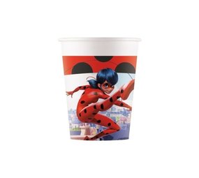 Globos Nordic Miraculous Ladybug cups cardboard | 8 pieces Globos Nordic Miraculous Ladybug cups cardboard | 8 pieces