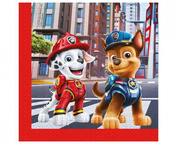 Procos Party Paw Patrol ServettenThe Movie 33x33cm | 20 stuks Procos Party Paw Patrol ServettenThe Movie 33x33cm | 20 stuks