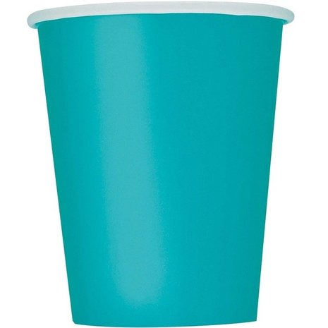 Unique Party Tasse à café Caribbean Teal 350ml | 10 pièces