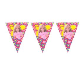 Procos Party Barbie vlaggen slinger | 4 meter Procos Party Barbie vlaggen slinger | 4 meter