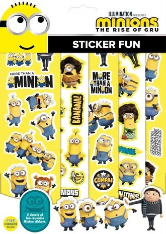 Illumination Stickers Minions The Rise of Gru | 5 velletjes