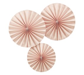 Ginger Ray Fans Pastell rosa Papier | 3 Stück Ginger Ray Fans Pastell rosa Papier | 3 Stück