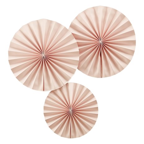 Ginger Ray Waaiers Pastel Roze papier | 3 stuks Ginger Ray Waaiers Pastel Roze papier | 3 stuks