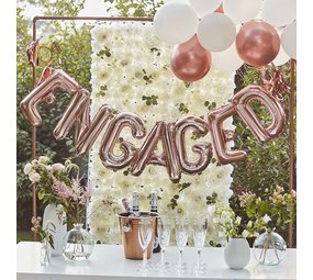 Ginger Ray Balloon Garland engagé avec des glands Rosegoud | 2 mètres