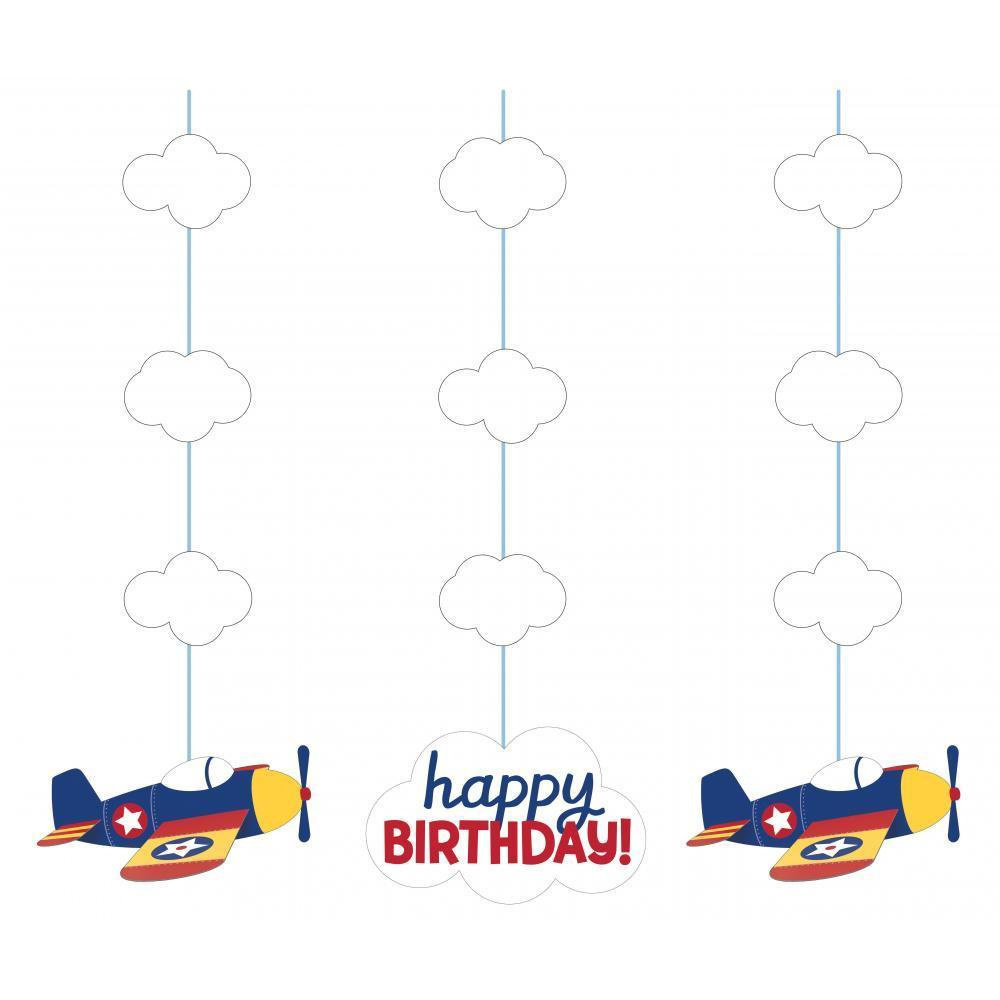 Folat Hangdecoratie Vliegtuig | 3 stuks Folat Hangdecoratie Vliegtuig | 3 stuks