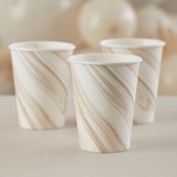 Ginger Ray Cups natural marble 250ml | 8 pieces Ginger Ray Cups natural marble 250ml | 8 pieces
