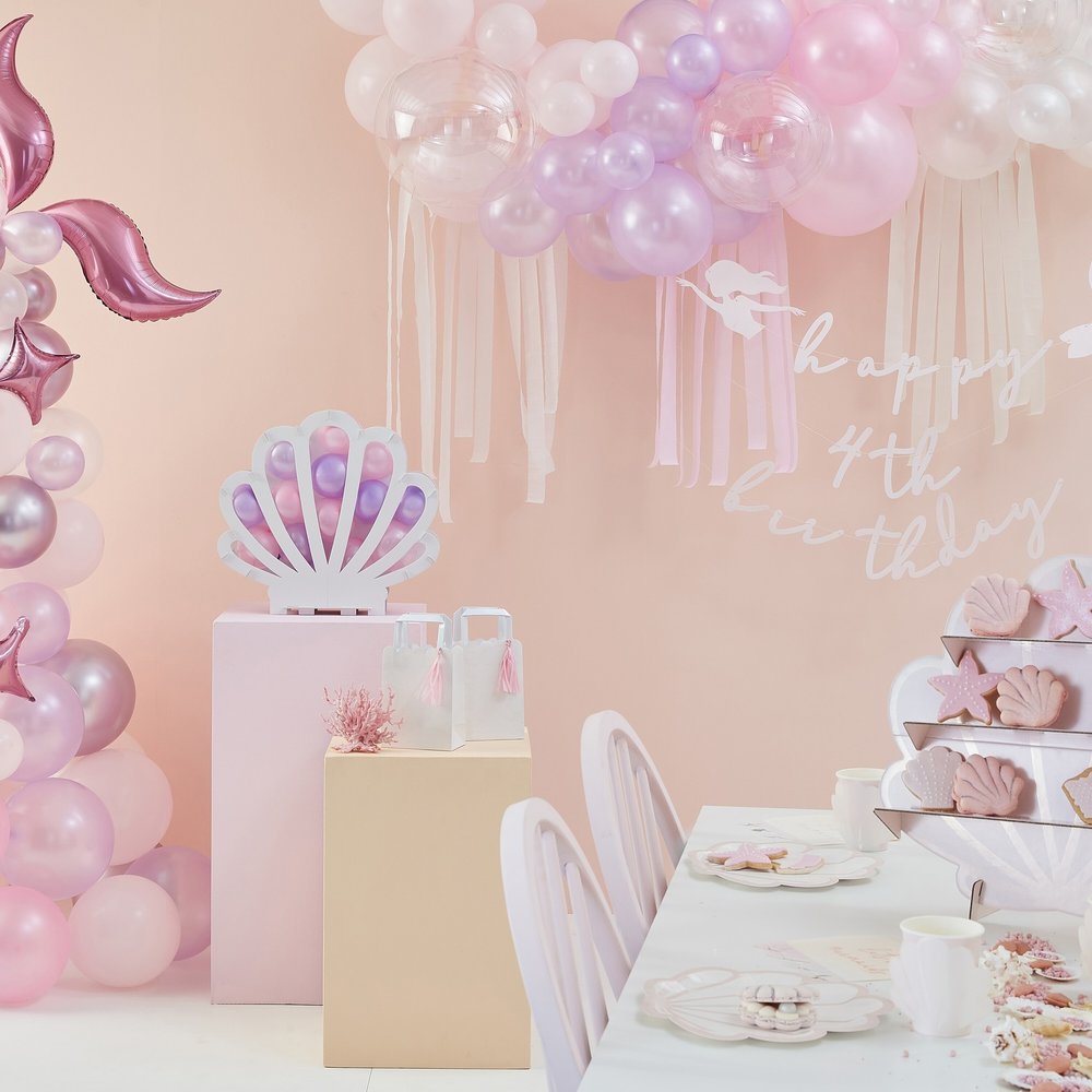 Ginger Ray Ballonnenslinger kit Pastel, Parelmoer en Ivoor met streamers | per stuk
