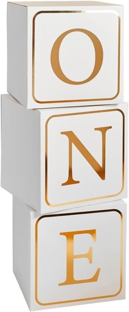 Hootyballoo Blocs de lettres ONE rose-gold | 3 pièces