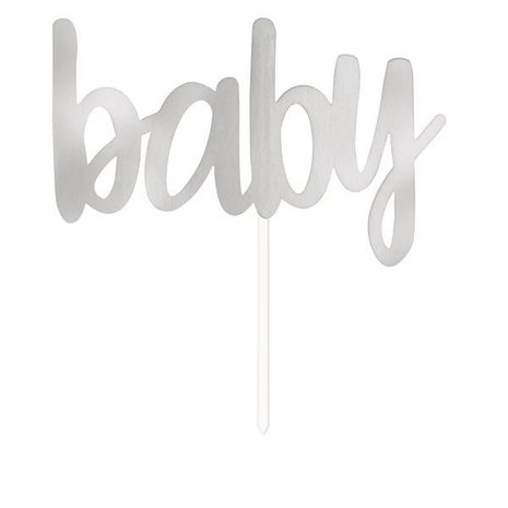 Unique Party Décoration pour gâteau de baby | argent métallique