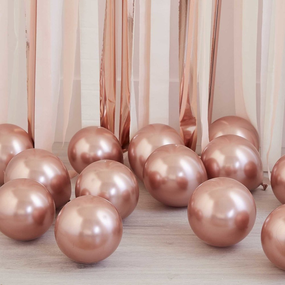 Ginger Ray 40 Chrome Rose Golden Balloons | per set Ginger Ray 40 Chrome Rose Golden Balloons | per set