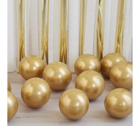 Ginger Ray 40 Chroom gouden ballonnen | per set Ginger Ray 40 Chroom gouden ballonnen | per set